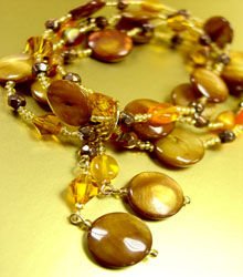 Brown Stones Crystals Stretch Bracelet 1B067140