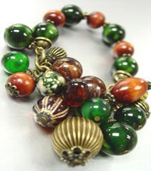 Natural Wood colorful Black Beads Bracelet 1B1333897