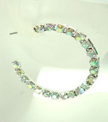 Clear AB Crystals Hollywood Hoop Earrings 1E4001545