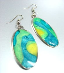 Colorful Resin Dangle Earrings 1E400392A