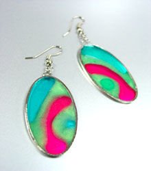 Colorful Resin Dangle Earrings 1E400392D
