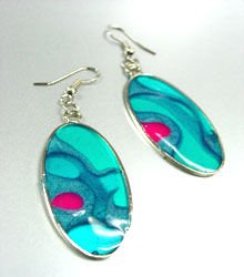 Colorful Resin Dangle Earrings 1E400392E