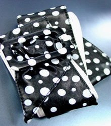 Black White Polka Dots Buckle Wrap Belt 1BTB0012433