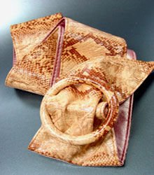 Orange Snake Skin Buckle Wrap Belt 1BTB13406265