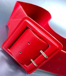 Red Wide Buckle Stretch Wrap Belt 1BTB1340626W