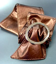 Bronze Large Silver Buckle Wrap Belt 1BTB261728L