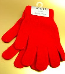 Red Acrylic & Angora Fur Glove 1GLOVE466