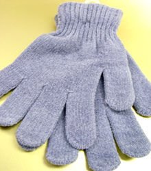 Light Grey Chenille Fashion Glove 1GLOVE466C