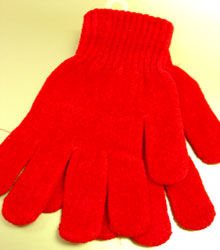 Red Chenille Fashion Glove 1GLOVE466C