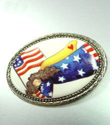 Colorful Porcelian Angel Brooch / Pin 1BP1777