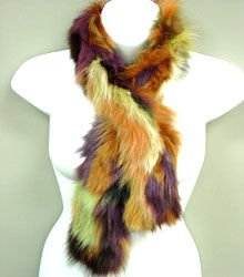 Multi Color Genuine FOX Fur Scarf