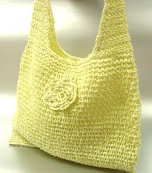 Creme Metallic Weave HoBo Satchel Bag Handbag