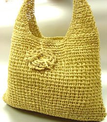 Natural Metallic Weave HoBo Satchel Bag Handbag