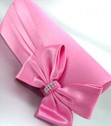 Light Pink Satin Crystals Evening Bag Handbag 14000324