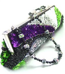 Black Multi Sequins High Fashion Evening Handbag 1bag079