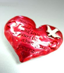 Red Heart Scripture Brooch Pin JUDE 1:2 1BP017020