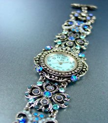 Blue Crystals Antique Victorian Watch Replica 1W353259