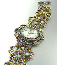Brown Crystals Antique Victorian Watch Replica 1W353259
