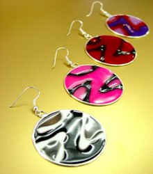 Dozen Colorful Disks Dangle Earrings 1DE400117