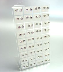 Clear Crystals 36 Pairs Stud Earrings 1DE400964