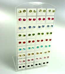 Colorful Crystals 36 Pairs Stud Earrings 1DE400964
