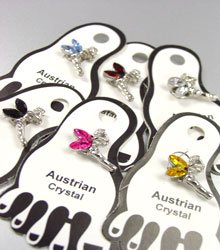 Dozen Color Crystals TinkerBell Toe Rings 1TR027344