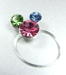 Dozen Multi Crystals Mouse Toe Rings 1TR35160