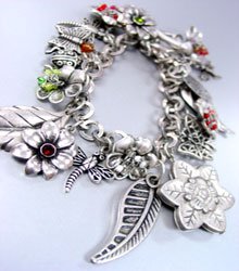 Antique Silver Charms Bracelet