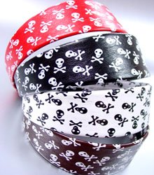 Dozen Skull CrossBones Head Bands