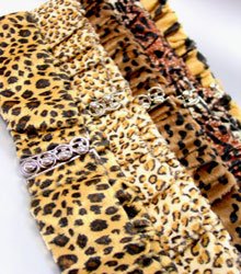Dozen Brown Fur Animal Print Belts