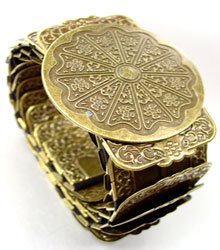 Antique Gold Stretch Scale Fashion Belt