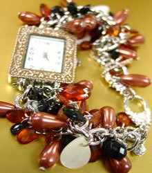 Brown Pearls Beads Shells Cha Cha Watch