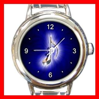 Blue Music Note Magic Italian Charm Wrist Watch 001