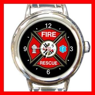 EMT Fire Fighter Italian Charm Wrist Watch 002