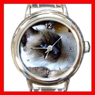 Siamese Cat Pet Animal Italian Charm Wrist Watch 018
