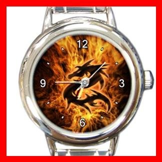 Dragon Fire Flame Myth Italian Charm Wrist Watch 022
