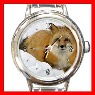 Red Fox in Snow Italian Charm Wrist Watch 048