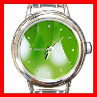 Natual Green Leaves Italian Charm Wrist Watch 049