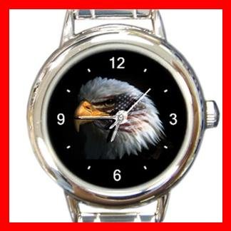 Eagle Eye American Flag Italian Charm Wrist Watch 059