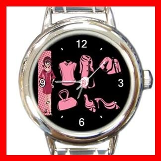 Retro Girl Vector Italian Charm Wrist Watch 066