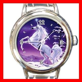 Unicorn Myth In Front of Moon Italian Charm Wrist Watch 068