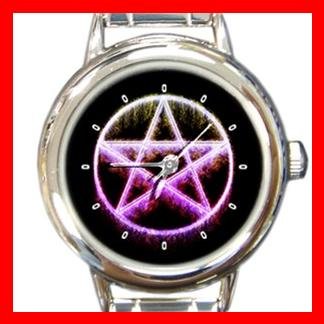 Wicca Pentagram Pentacle Italian Charm Wrist Watch 120