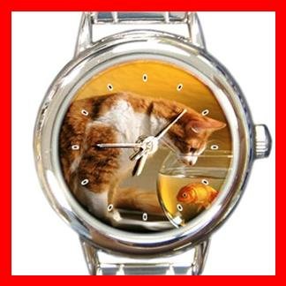Cat Going Fishing Italian Charm Wrist Watch 131