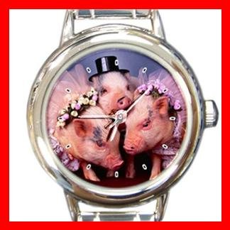 Lovely Pig Animal Italian Charm Wrist Watch 139