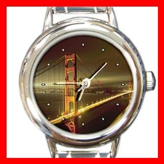 San Francisco Golden Gate Bridge Round Italian Charm Wrist Watch 149