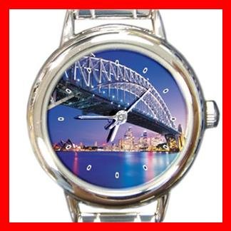 Sydney Harbour Bridge Round Italian Charm Wrist Watch 150
