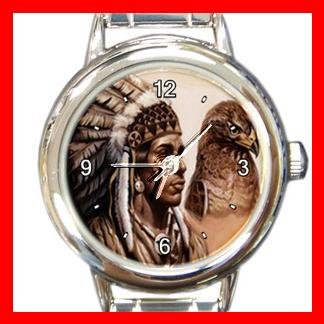Eagle & Indian Round Italian Charm Wrist Watch 164