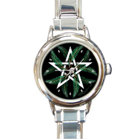 Winter Pentacle Round Italian Charm Wrist Watch 173