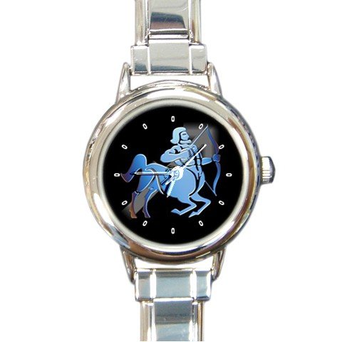 Zodiac Sagittarius Round Italian Charm Wrist Watch 175