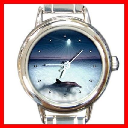 Enchanted Dolphin Round Italian Charm Wrist Watch 178